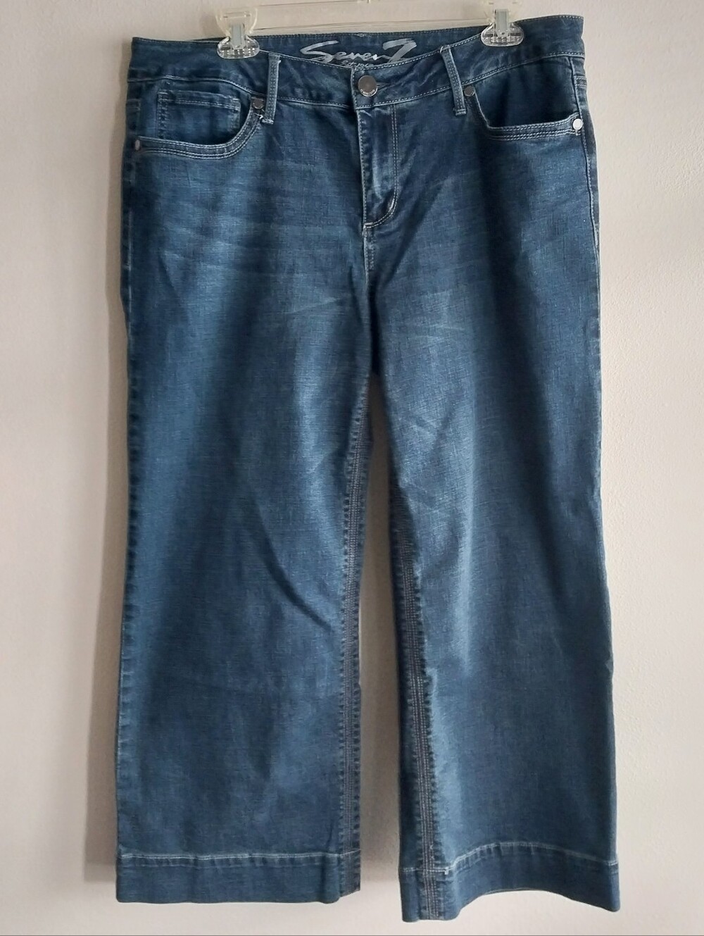 7 For All Mankind Gaucho Medium Dark Wash Denim Jeans